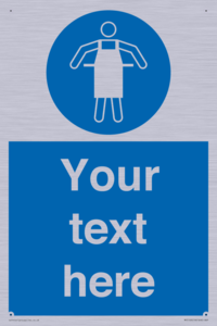 Custom Protective Apron Required Sign